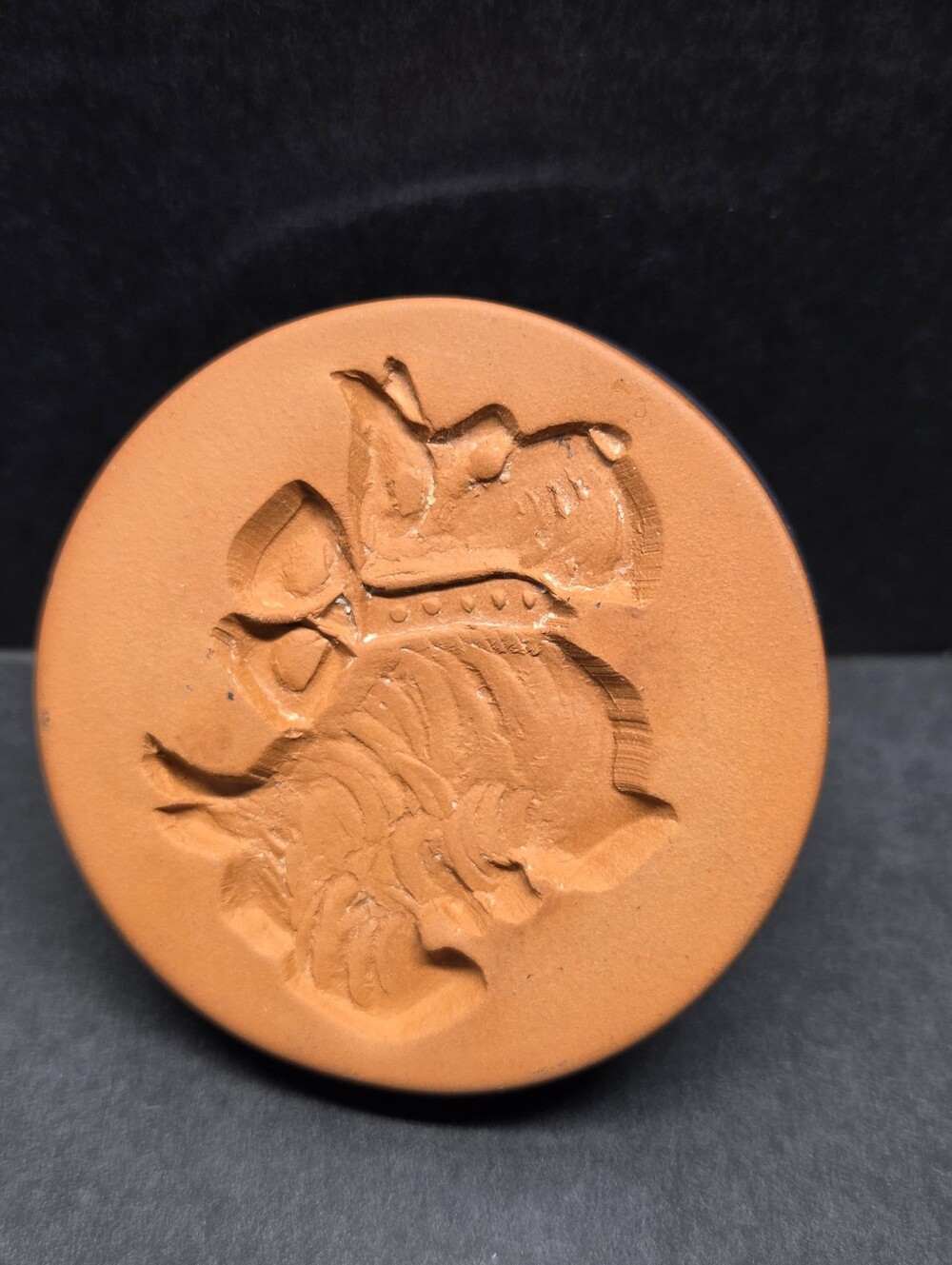 Rycroft Terra Cotta Scottie Dog Cookie Butter 2" Round Stamp Press